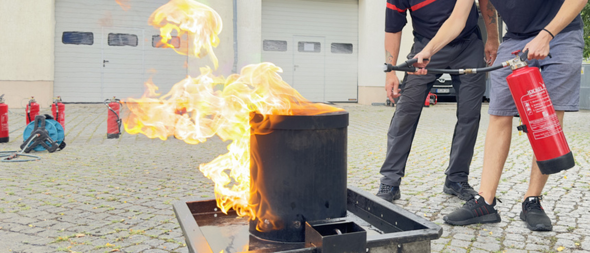 Löschübung für alle Mitarbeiter
